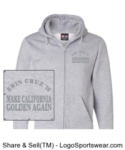 Bayside Adult USA Made Full-Zip Hooded Sweatshirt Design Zoom